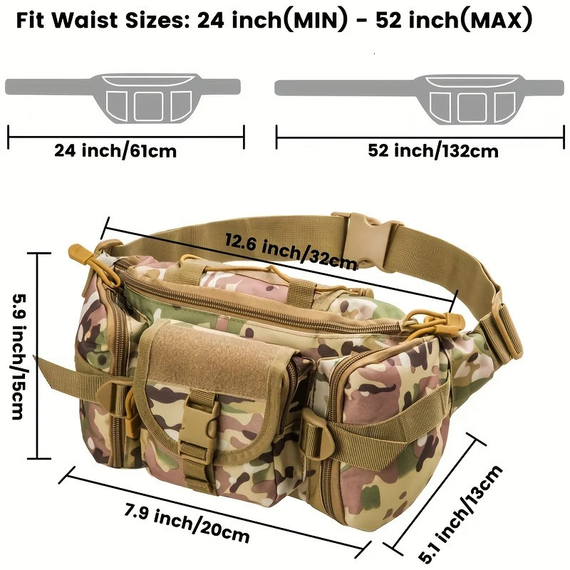 Tactical hunting waist bag Waterproof Oxford fabric waist bag suitable for equipment knives flashlights and wallets 251021