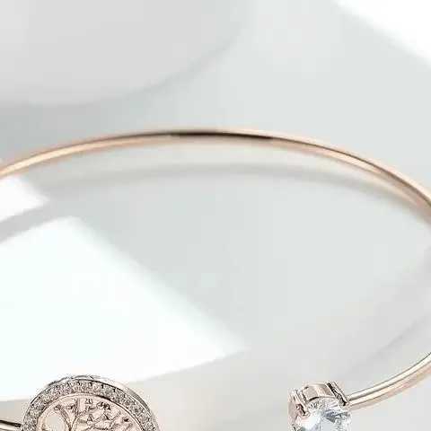 Zircon Stone Bracelet Tree Of Life Adjustable Bracelets For Women Cute Rose Gold Wedding Bracelet Custom Jewelry J251021