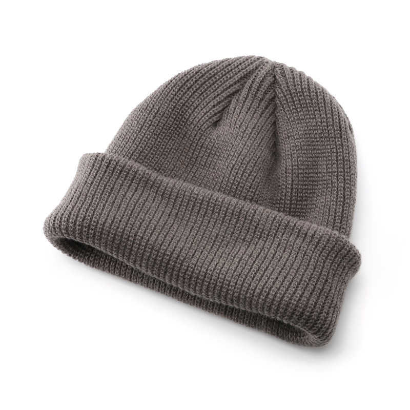 Womens Autumn and Winter Solid Color Light Plate Crimped Knitted Hat Outdoor Leisure Cold Proof and Warm Wool Hat H251020