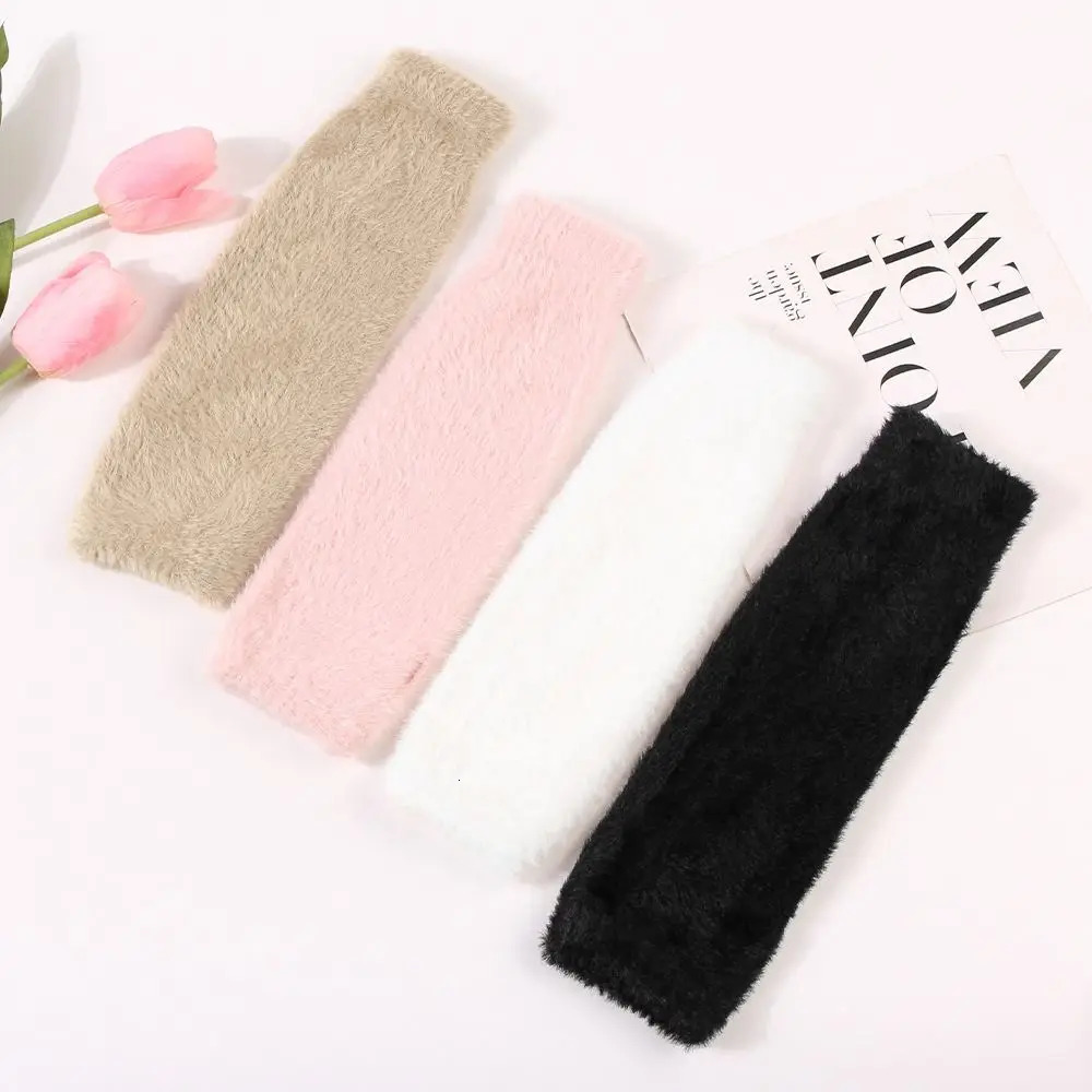 Goth Half Finger Arm Warm Gloves Arm Warmers Autumn Winter Knitted Fingerless Gloves Soft Long Wrist Gloves Outdoor 251020