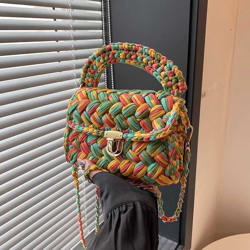 Elegant Crochet Sling Bag with Tassel for Ladies New Arrival Handmade Bag in Style Trendy Shoulder Bag with Braided Textures Z251018