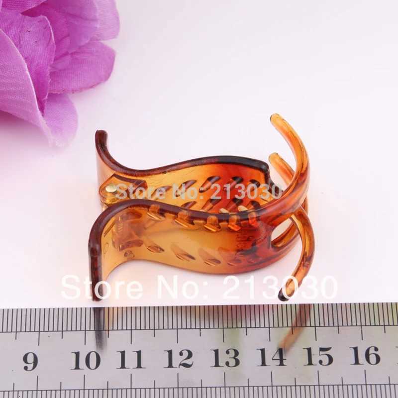 10 Piecesset Plastic Hair Claws Quality Friendly Pe Material Hair Clamps with 3 Tines Black Brown Colors Hair Clips 52cmW254021