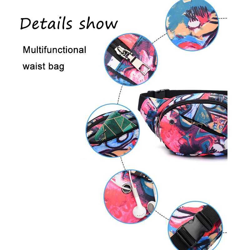 Printed Pillow Womens Waist Bag Waterproof Belt Bags for Ladies Travel Phone Case Belt Wallet Fanny Packs Female Chest Hip Bags Z251021