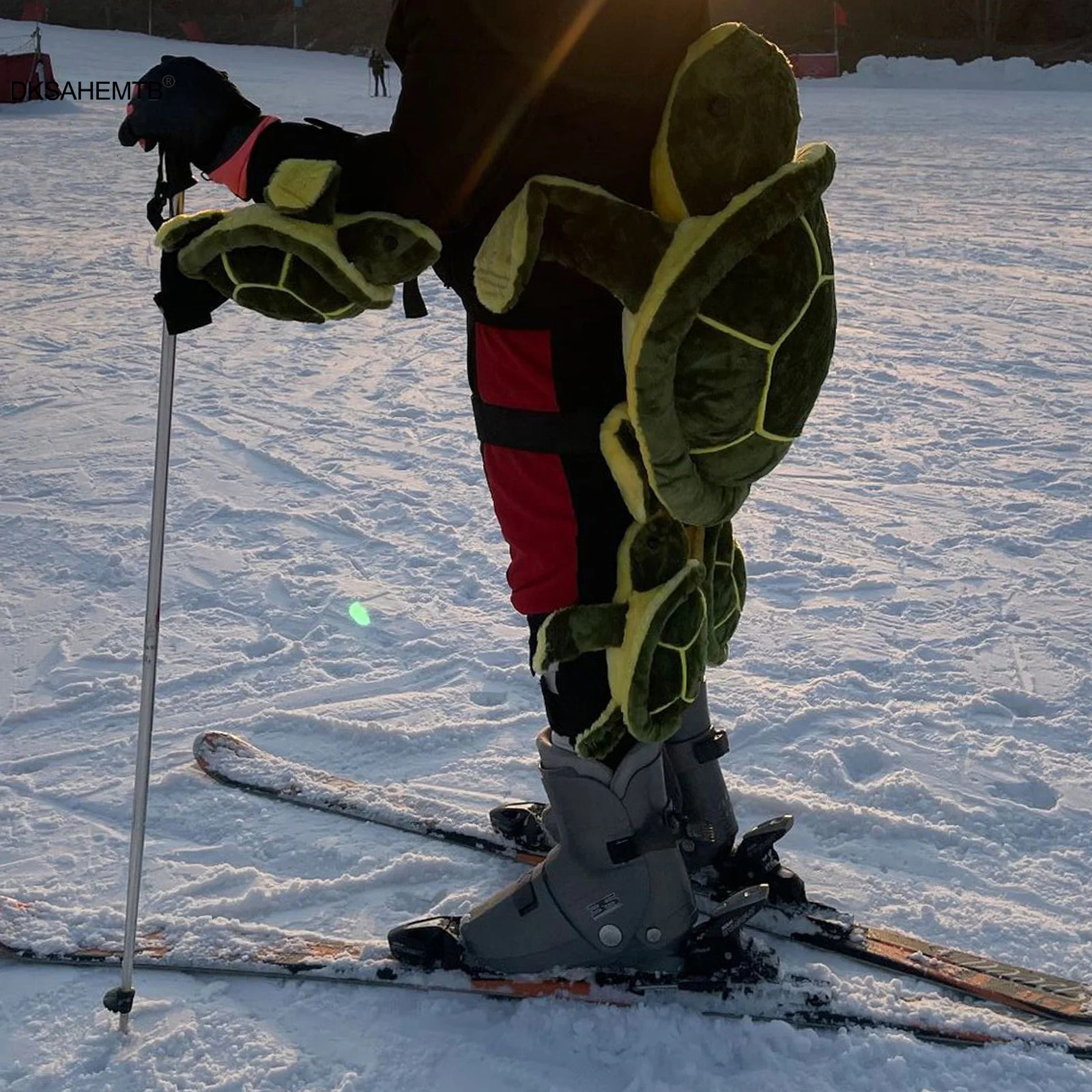 Ski Knee Pads Cute Cartoon Turtle Shaped Knee Pad For Men And Women Outdoor Sport Elbow Joint Protection Winter Sports Accessory 251021