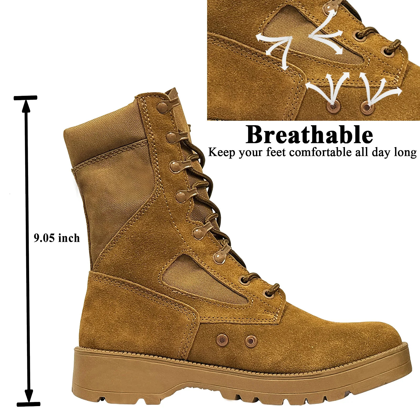 LAHORS Man Combat Tactical Boots Waterproof Outdoor Hiking Shoes Desert Army Boots Breathable Male Ankle Boots251020