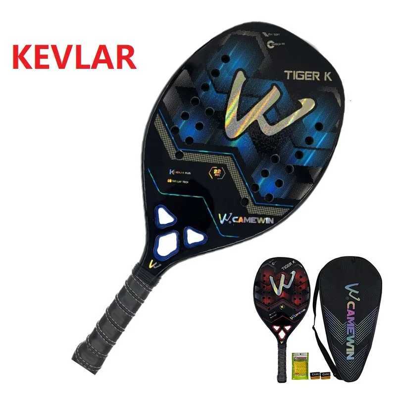 TIGER Kevlar Camewin Beach Tennis Racket Adult Professional Carbon Frame 320g Feminino New With Bag Gift 2024 W251021