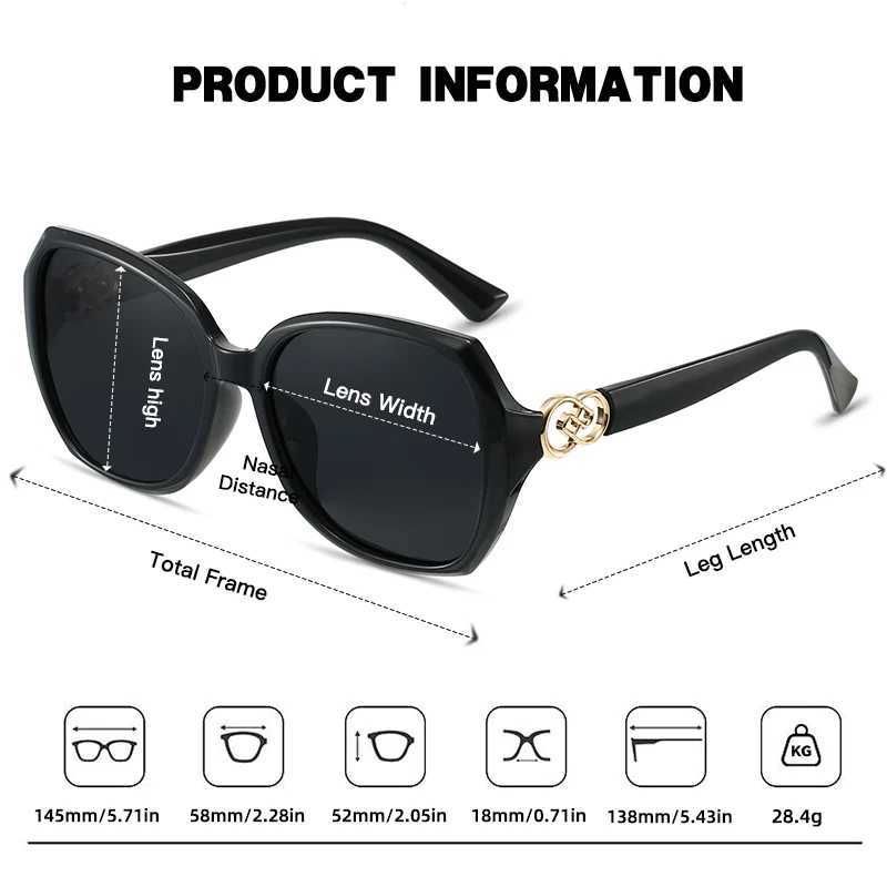 JUNCTURE Polarized Women Sunglasses Fashion Cat Eye Sun Glasses Big Frame Purple Gradient Lady Glasses Sunglasses for Women J251114