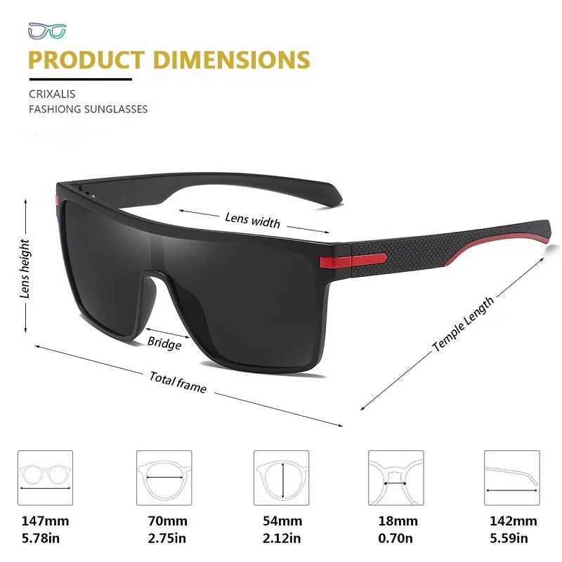 CRIXALIS Fashion Polarized Sunglasses For Men Square Oversized Anti Glare Driver Mirror Sun Glasses Women UV400 Goggles Male J251114