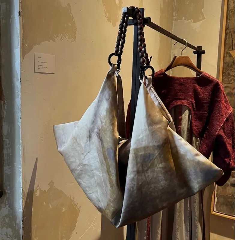 JIAERDI Retro Large Capacity Tote Bag Women High Street Beading Chic Casual Handbag Ladies Hot Girls Vintage Shoulder Bags New Z251018