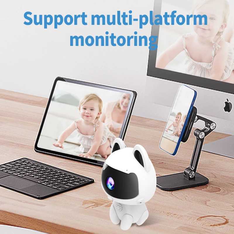 WiFi Surveillance Camera Indoor Home Security Baby Monitor V380 HD Smart Cat Wireless Camera Automatic Tracking Twoway Audio J251121
