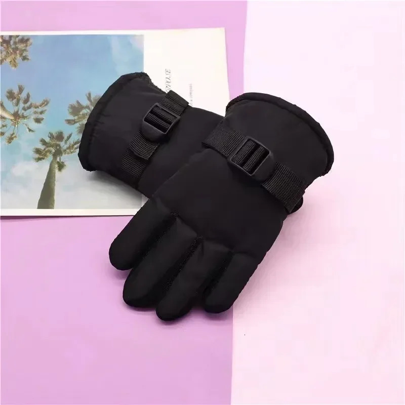 Kids Gloves Waterproof Outdoor Full Finger Thermal Gloves Children Winter Snow Mittens for 313 Years Old Boy Girl i251021