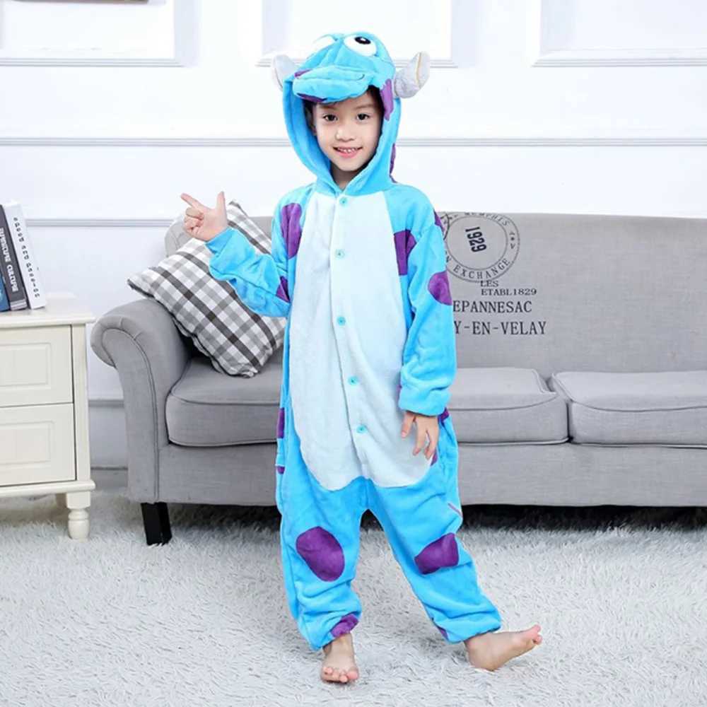Sully Cosplay Costume Men Women Boy Girl Halloween Suit Animal Onesie Cute Flannel Jumpsuit Anime Kigurumis Blue Cow Outfit L251021G8N5
