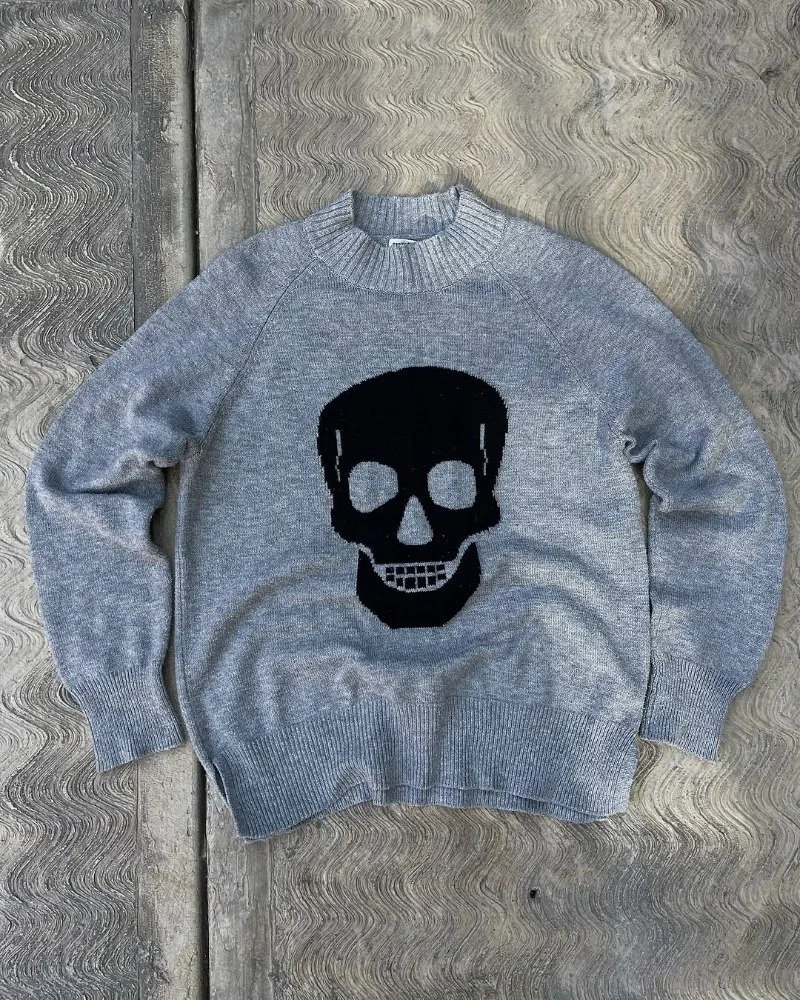 Y2k European and American punk street style knitted sweater men and women spring fashion sweater Harajuku oversized pullover 251020