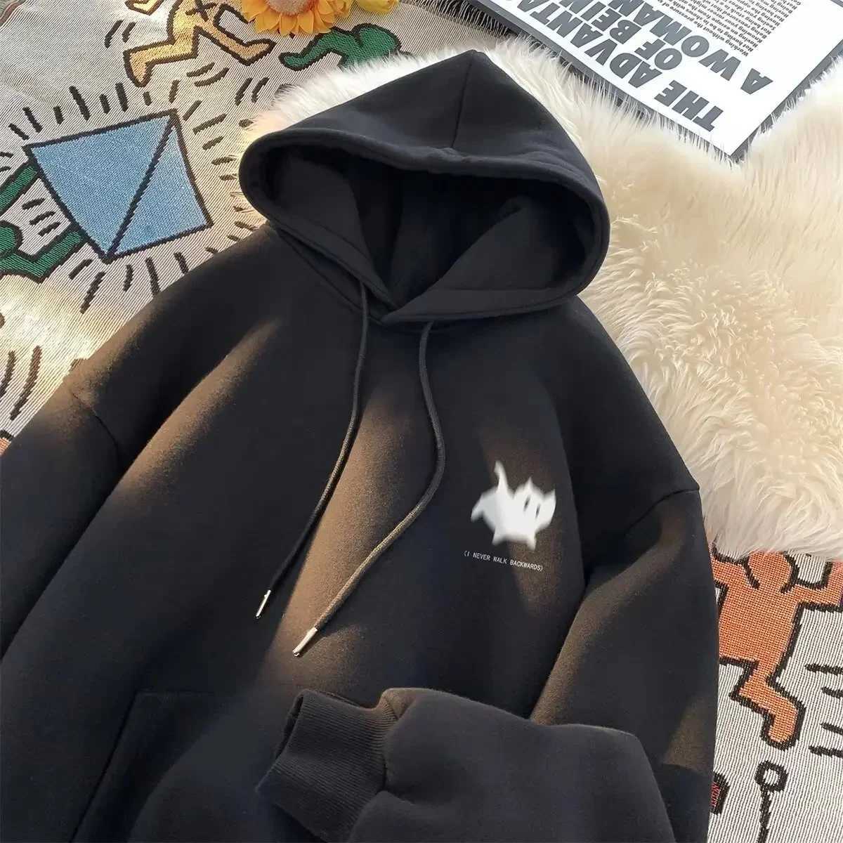 Casual mens hoodie fashionable catprint streetwear comfortable and highquality hoodie fashionable mens top W251021