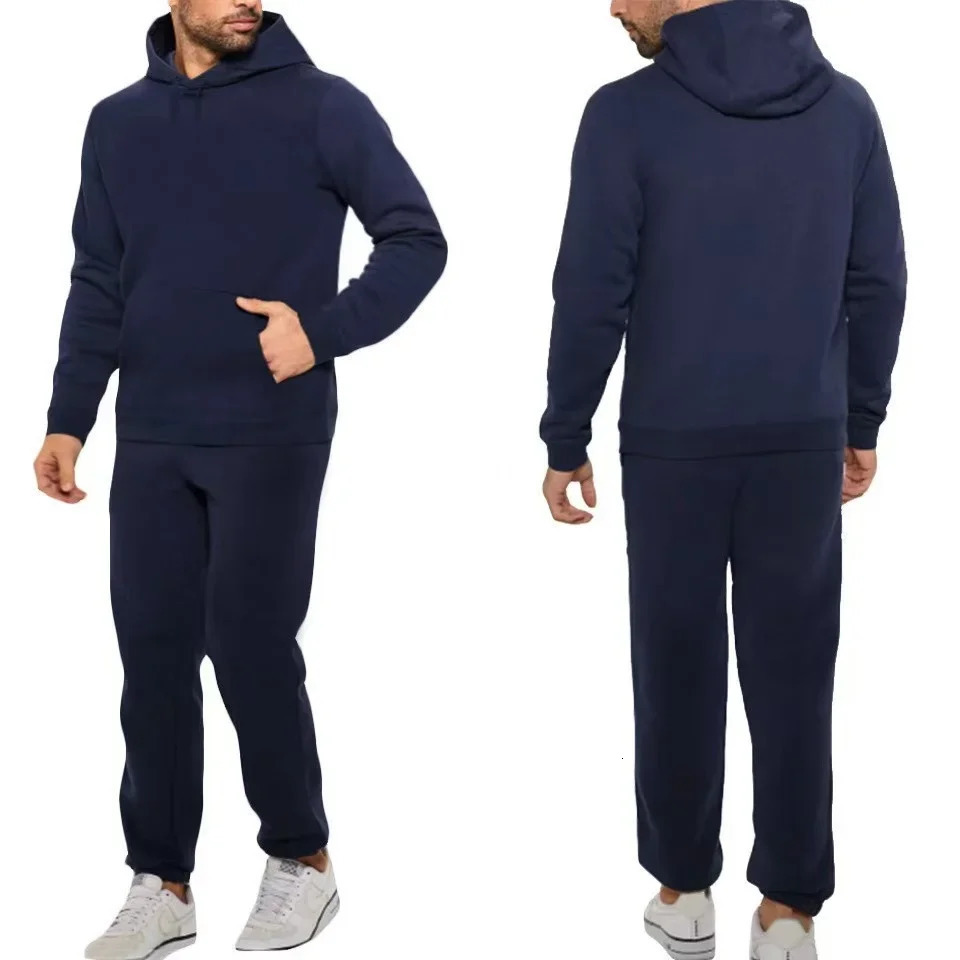 Mens autumn sportswear mens set 2piece hooded sweatshirtdrawstring pants sweatshirt running spor 251021