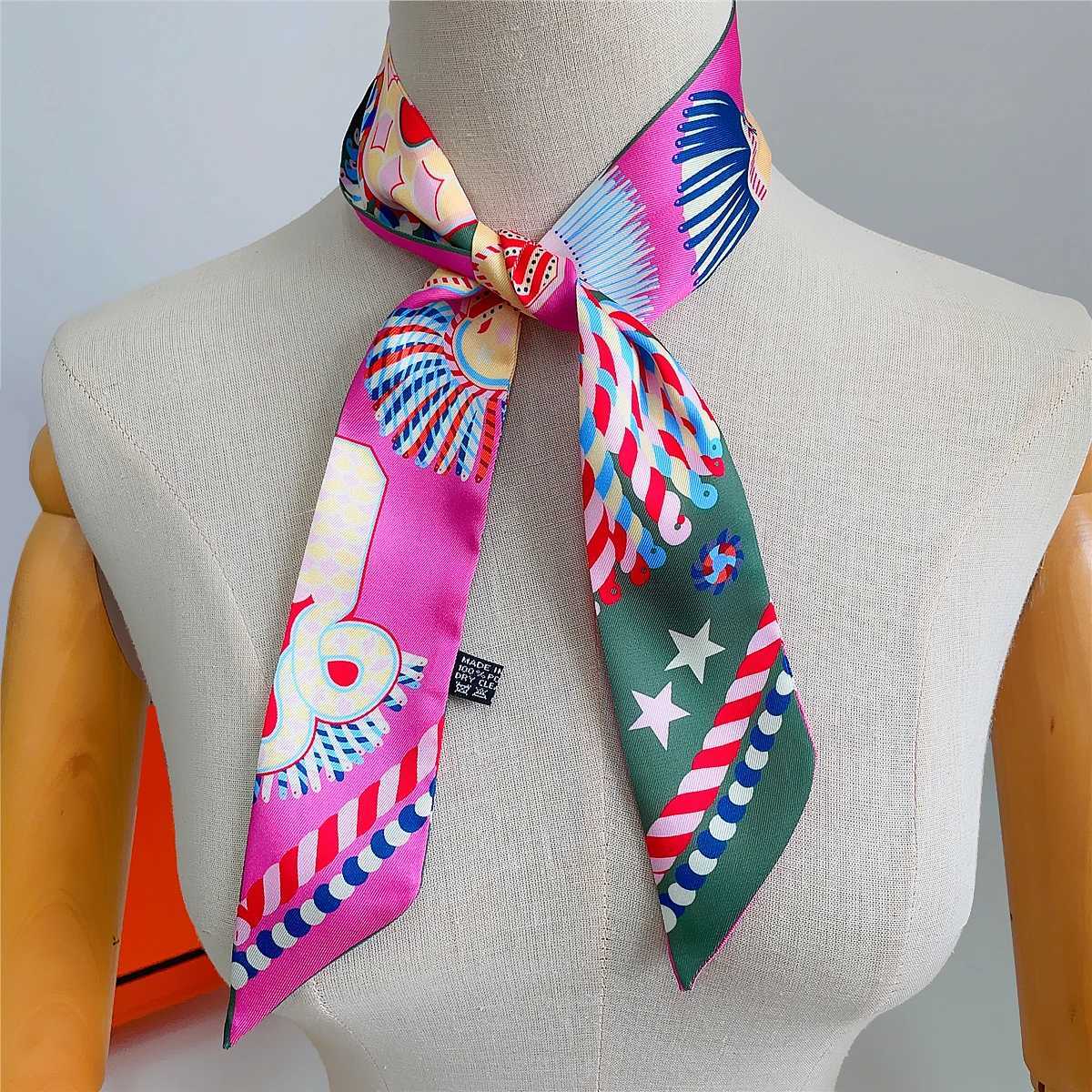 Brand Design Twill Silk Scarf Luxury Fashion Scarf Wen Foard Skinny Bag Scarves New Hot Neckerchi Hair bandW251021