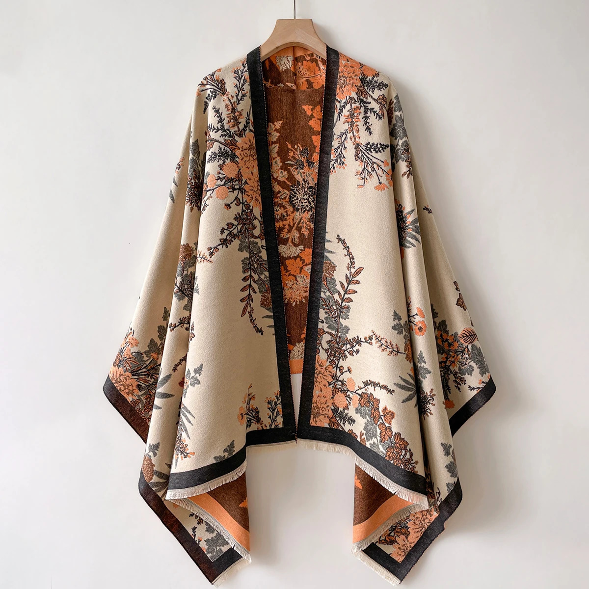 Warm Shawl Women Scarf y Cashmere Winter Blanket Wraps Casual Floral Print Pashmina Bufanda Travel Poncho Stoles Echarpe 251021