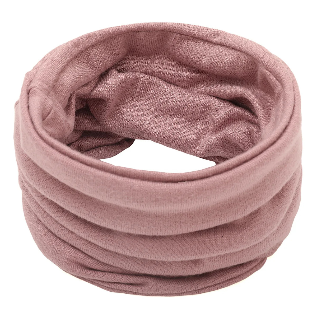 Knitted Neckerchief For Women Men Autumn Winter Solid Color Pullover Knitting Scarf Casual Outdoor Soft Warm Neck Collar Scarves 251021