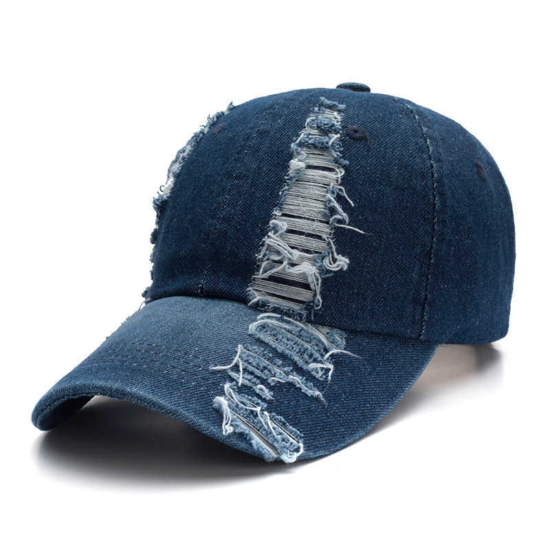 Cowboy Baseball Cap Mens and Womens Washing Fashion Duck Tongue Cap Outdoor Sports Sunscreen Hat H251020