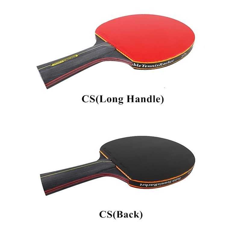 2PCS Professional 6 Star Table Tennis Racket Ping Pong Racket Set Pimplesin Rubber Hight Quality Blade Bat Paddle with Bag W251021