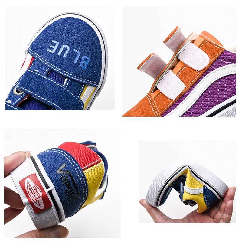 2125 opoee Spring and Autumn New Childrens Colored Canvas Shoes Boys and Girls Board Shoes Korean Version Breathable Children W251021
