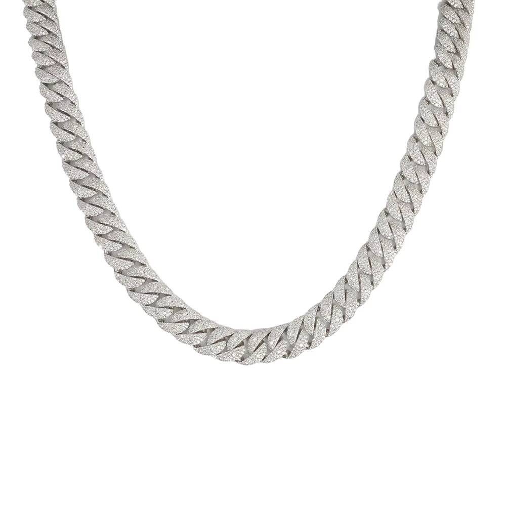 NUOYA New Style Custom 14mm Gold Plated Cuban Link Chain for Men Women Hip Hop Jewelry Iced Out Diamond Chain Fine Necklace Gift