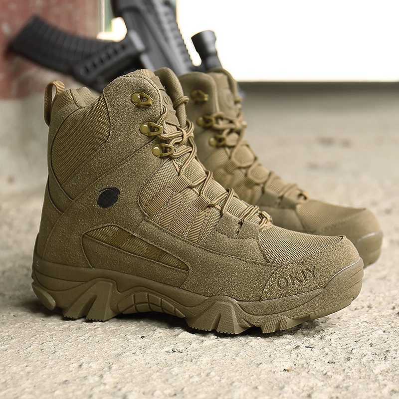 Men Tactical Boots Lace Up Breathable Male Army Boots Desert Boot Climbing Hiking Shoes Safety Unisex Hunting Boots Motorcycle L250909