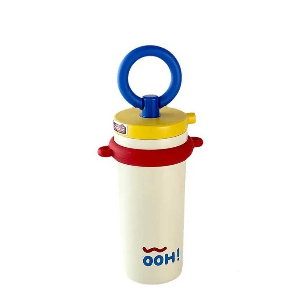 High Quality Portable Straw Cup Stainless Steel Large Capacity Water Cup with Shoder Strap Thermal Bottle Y251021