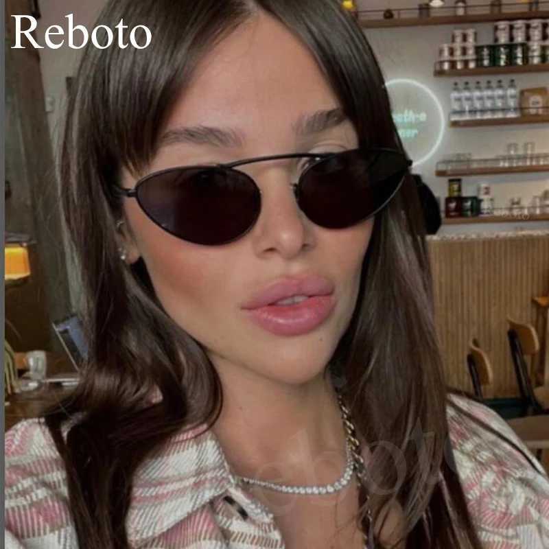Luxury Brand Cat Eye Sunglasses Women 2025 Fashion Unique Small Oval Sun Glasses Trendy Metal Frame Cool Triangle Eyewear UV400 J251114
