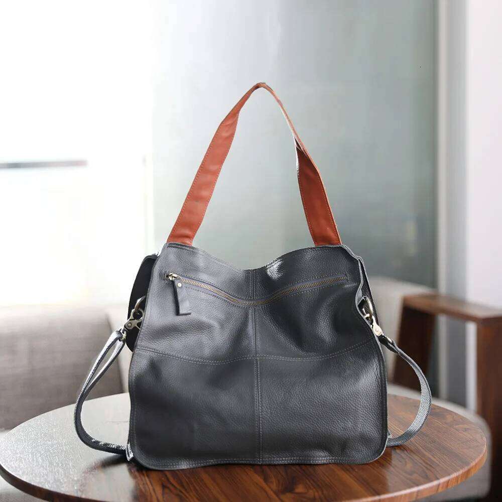 First Layer Cowhide Postman Original Design Large Capacity Personal Vintage Shopping Genuine Leather Shoulder Bag 251021