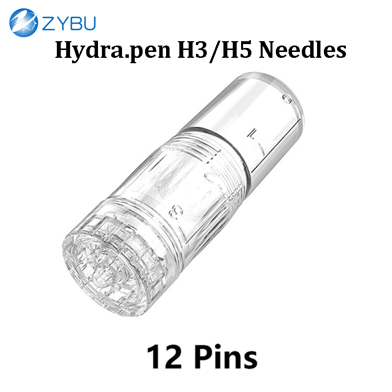 50Pcs Hydra Pen H5 H3 Needle Cartridge 3 Level Adjustable Liquid Out Put 12pin 24pin 36pin Round Nano HR Silicone HS 3ml Container Hydra.Pen H3/H5 Replacement MTS Tips