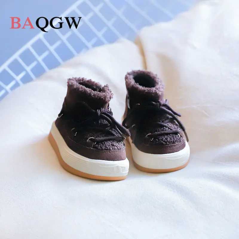 Children Warm Snow Boots Girl Princess Plush Thicked Toddler Shoes 16 Yeares Old Girls Soft Comfortable Casual Zipper Boots W251021