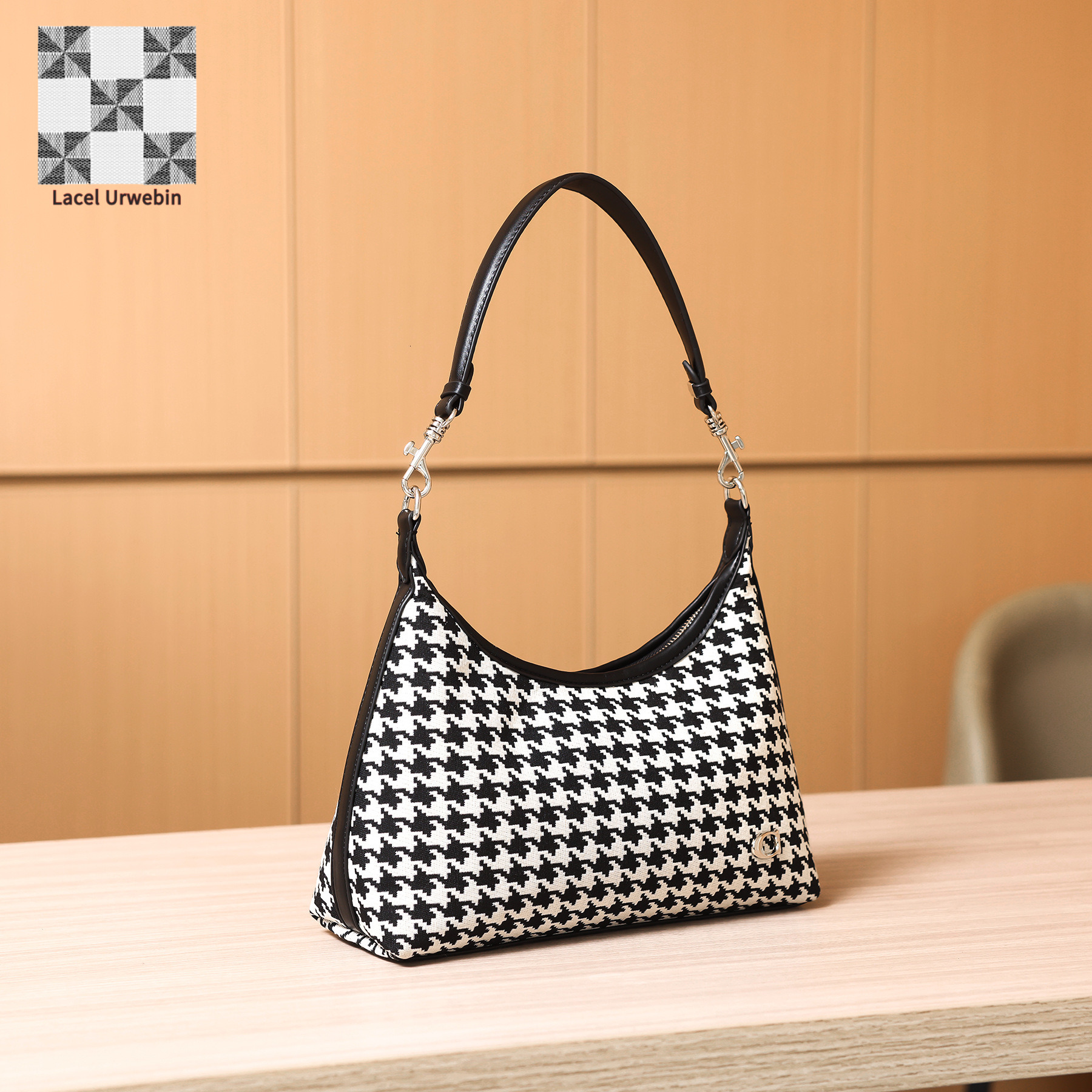 Lacel Urwebin Designers Niche Design Large-capacity Handbag Luxury Bag For Women 2025 New Style Versatile Chessboard Commuting Underarm Shoulder Cross