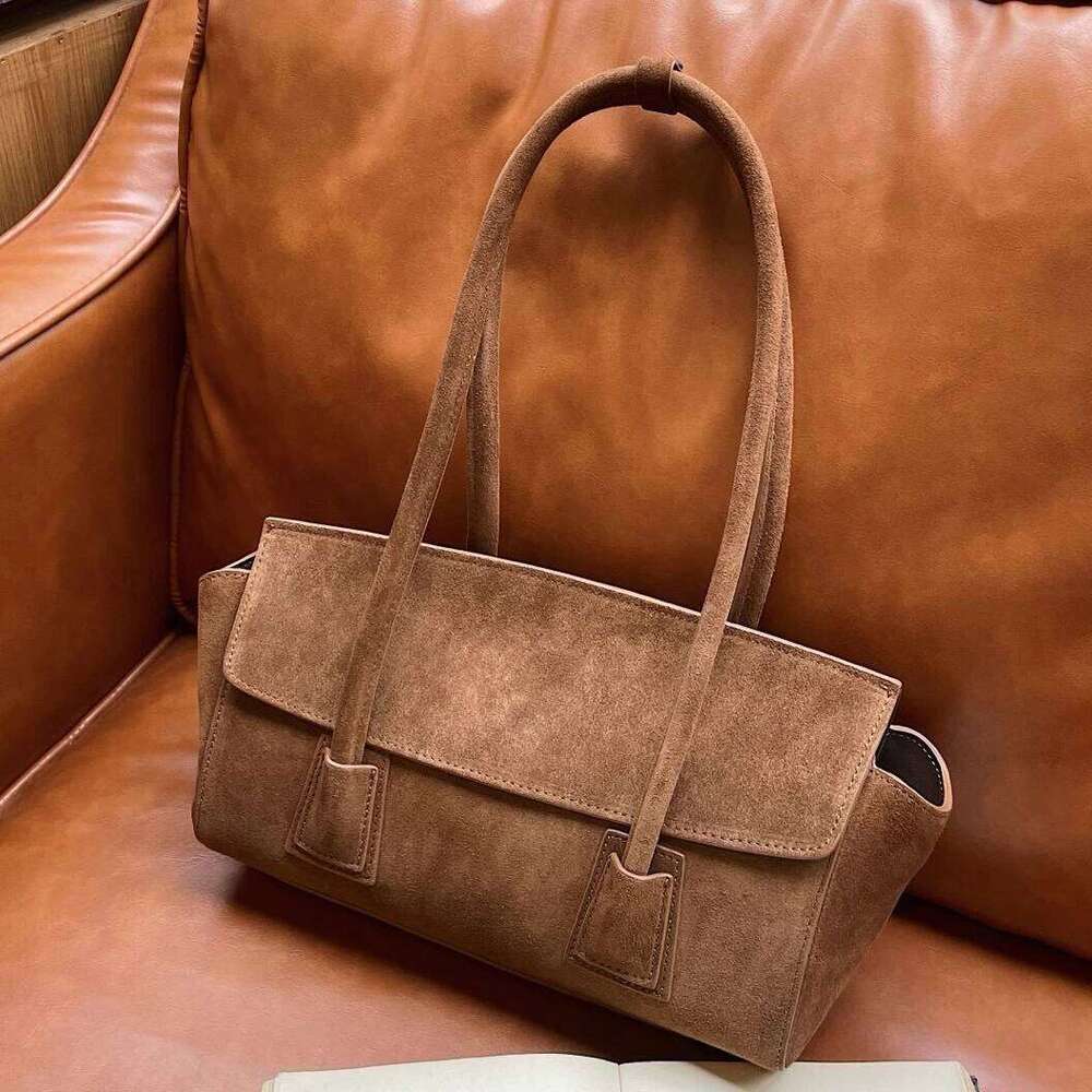 Suede Women's Armpit New Niche Design Frosted Cowhide Vintage High Quality Large Capacity Hand-Laundry Shoulder Bag 251021
