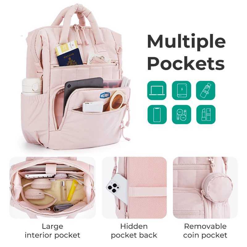 BAGSMART Backpacks for Women 156inch Laptop Backpack Waterproof Cute College Schoolbag Travel Backpack Female BagsW251020