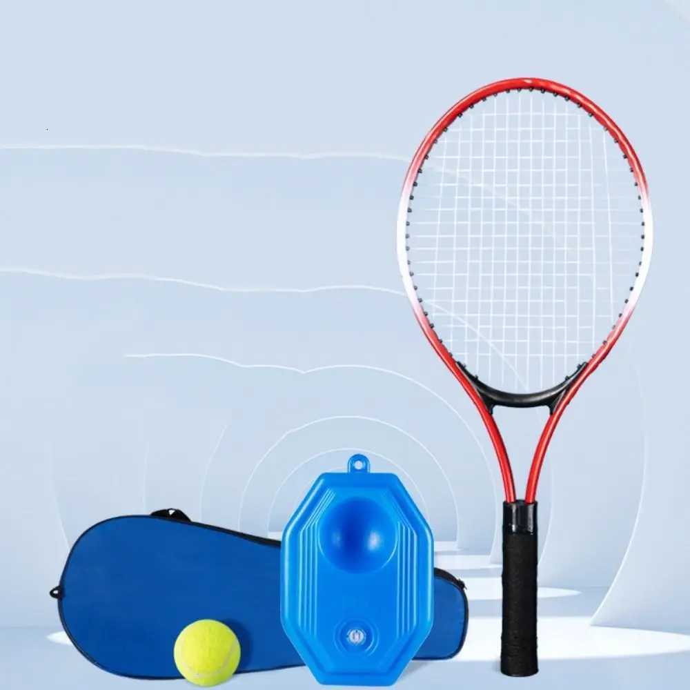 Single Tennis Racket Set for Kids Portable Lightweight Tennis Trainer Rebound with Carry Bag 23inch Tennis Racquets Set W251021