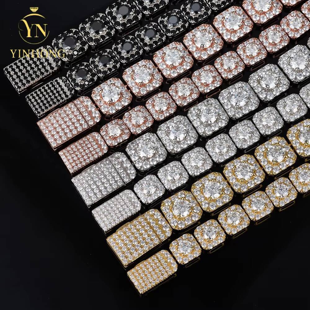 Fine Jewelry Iced Out Silver 925 Moissanite Pass Diamond Test Bracelets 18k Gold Plated Fine Jewelry