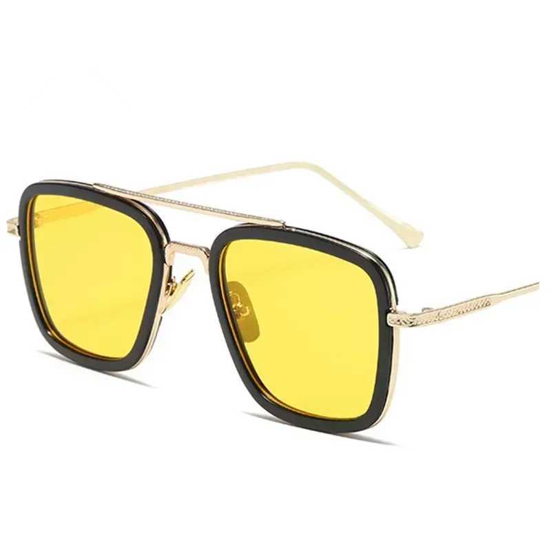 Luxury Square Sunglasses Men Women Brand Designer Retro Alloy Frame Big Sun Glasses Vintage Gradient Male Female Oculos Feminino J251114