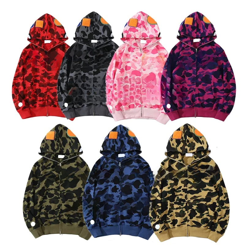 Mens Designer Hoodies Designer Hoodie Jacket Tracksuit Men Polo Veste Coat Jacket Full Zip Up Jackets Men Women Sweetwear Camouflage Pattern Hoodie Sweatshirts