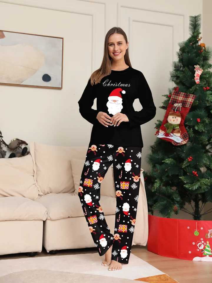 Family Matching Christmas Pajamas Sets Adorable Santa Reindeer Prints Cozy Cotton Material L251021VZNW