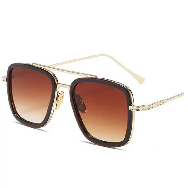 Luxury Square Sunglasses Men Women Brand Designer Retro Alloy Frame Big Sun Glasses Vintage Gradient Male Female Oculos Feminino J251114
