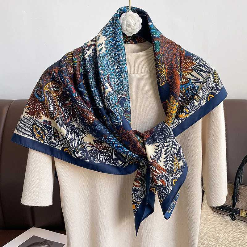 9090cm Square Scarf Twill Cotton Feeling Wen Shawls And Wraps Luxury Print Neck Scarves Hijab Bandana PashminaW251021