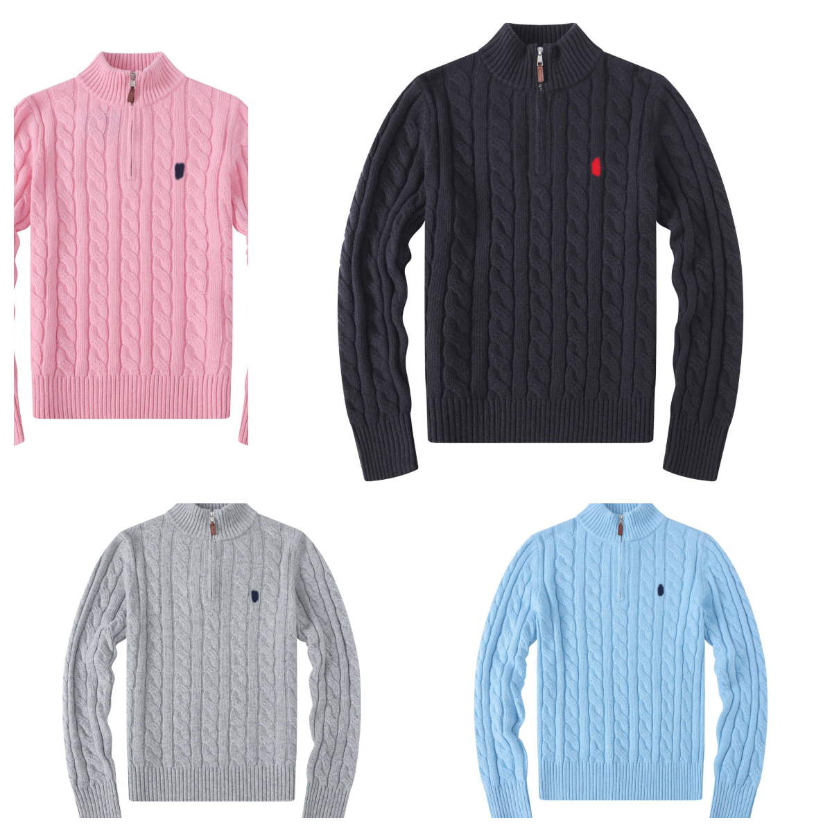 Designer Sweater Unisex Cable Knit Sweater Winter Couple Pullover Loose Fit Crewneck Casual Jumper