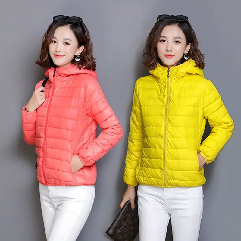 Lightweight Natural Down Jacket for Women Hooded Coat Puffer Jackets Female Winter Trend Korean Style Ultra Light Coats Hit 251017