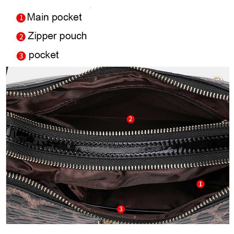 Leopard Print Bag 2024 New lady Bag famous brand shoulder messenger bag genuine leather handbag luxury handbag women Z251018