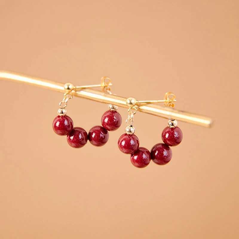 HandMade Earrings Natural Red Agate From Earrings Design Simple Fashion Fine Luxury Versatile Jewelry Gift J251021