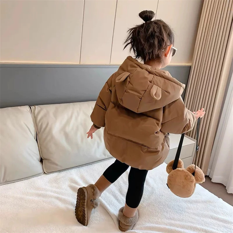 Girls Cotton Coat Boys Thick Hooded Jacket Winter Warm Clothes Autumn Baby Parkas Kids Casual Fashion Outerwear 125 Years 251021