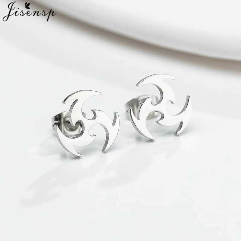 Punk Genshin Impact Stud Earrings for Women Men Stainless Steel Jewelry Hydro Pyro Dendro Fashion Earings Cosplay Jewelry brinco J251021