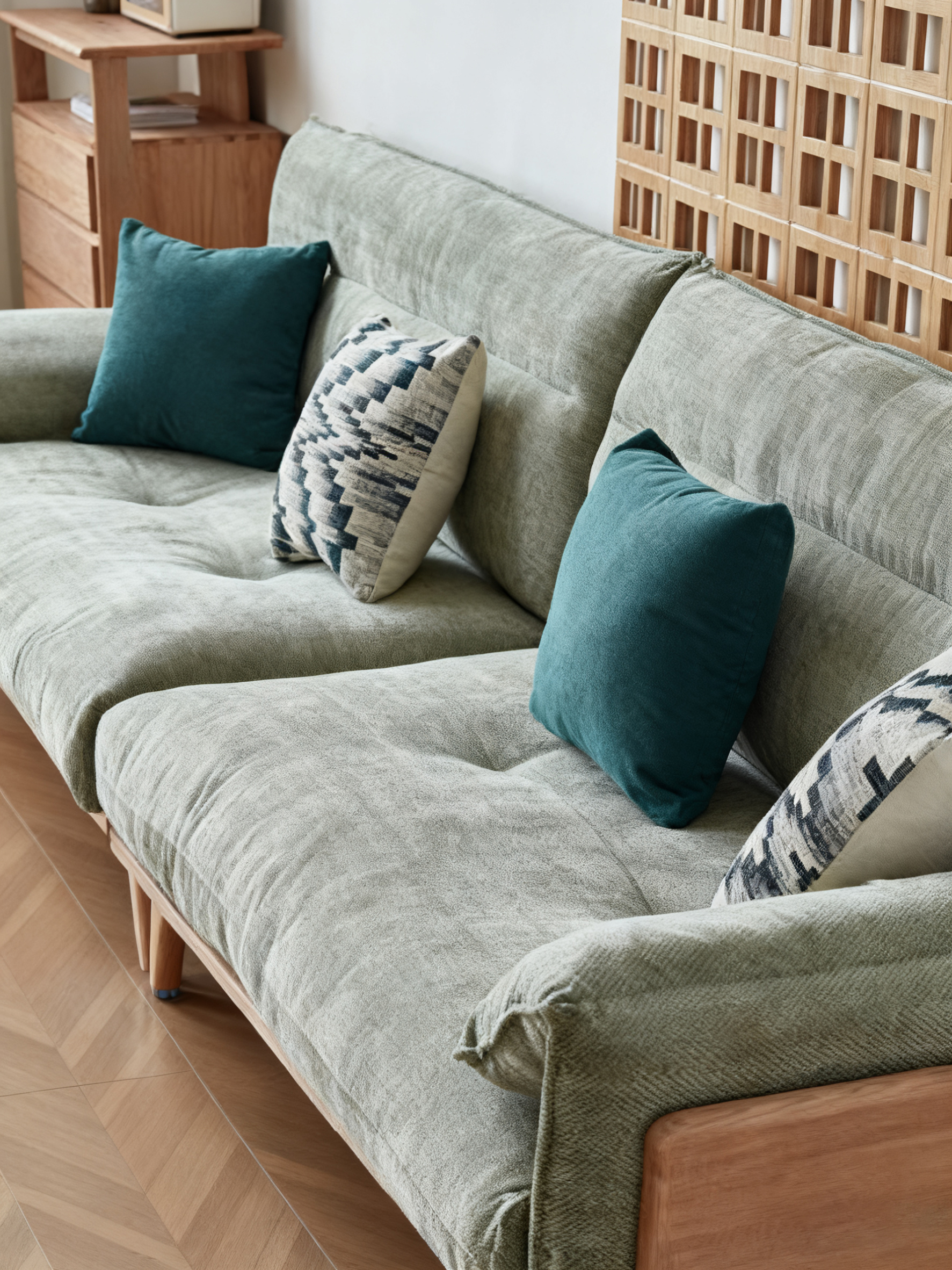 Stylish Modern Couch Featuring Robust Hardwood Construction from North America