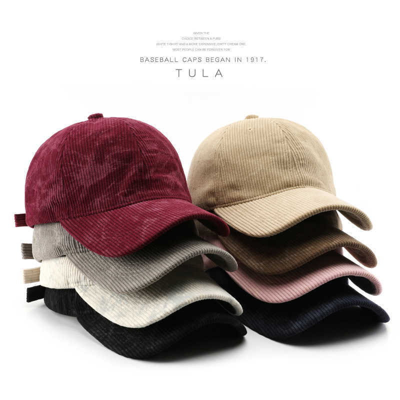 Womens Solid Color Plain Corduroy Baseball Cap Outdoor Mens Sun Protection Visor Sun Hat H251020